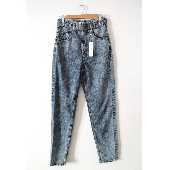 Maison Margiela Belted Acid-Wash High-Rise Tapered Jeans 31" / IT 38 / US 2 - Picture 5 of 11
